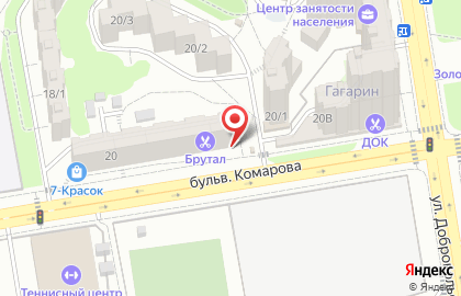 Магазин разливного пива на бульваре Комарова на карте