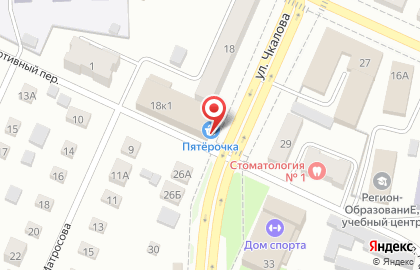Магазин Семейный шопинг на улице Чкалова на карте