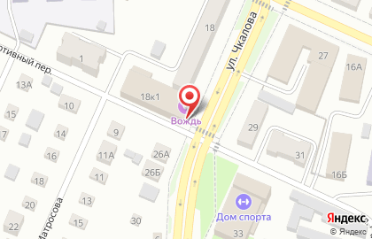 Универсам Пятерочка на улице Чкалова на карте