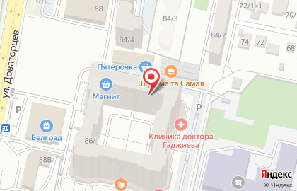 Продовольственный магазин Агрокомплекс на улице Доваторцев на карте