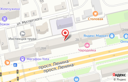 Городской стиль на проспекте Ленина на карте
