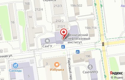 Сахалинский государственный университет на Пограничной улице на карте