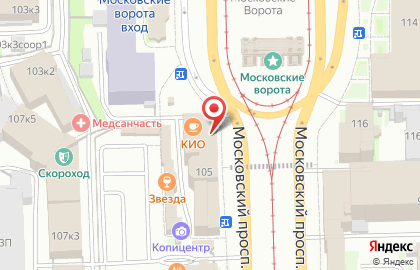 Банкомат СберБанк на Московском проспекте, 105 на карте