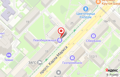 Банкомат Левобережный в Новосибирске на карте