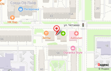 Магазин печатной продукции на ул. Четаева, 58Б на карте