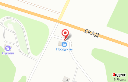 Продуктовый магазин в Екатеринбурге на карте