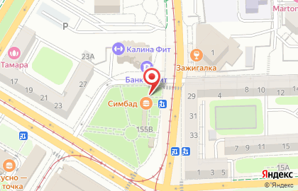 Сеть кафе-бистро Симбад в Московском районе на карте