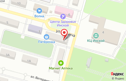 Универсам Пятёрочка на улице Ильича на карте