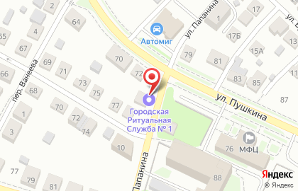 Городская ритуальная служба №1 в Нижнем Новгороде на карте