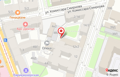 Центр сертификации Велес на улице Комиссара Смирнова на карте