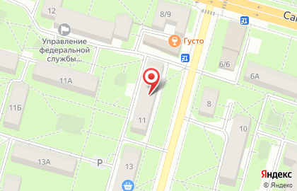 Продовольственный магазин Десятка в Петродворцовом районе на карте