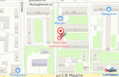 Женская консультация Городская больница №1 на улице Мичурина на карте