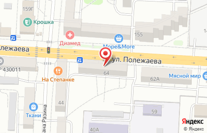 Пекарня Крошкина на улице Полежаева на карте