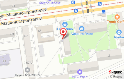 Детско-юношеский центр Созвездие в Орджоникидзевском районе на карте