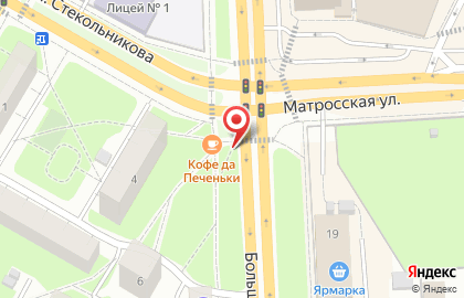 Киоск печатной продукции Пресса Юго-Запада на Большой Серпуховской улице в Подольске на карте