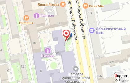 Уральский государственный педагогический университет в Екатеринбурге на карте