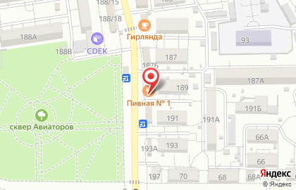 Магазин разливного пива Пивная №1 на улице Луначарского на карте