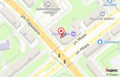 Молодая гвардия на улице Горького на карте