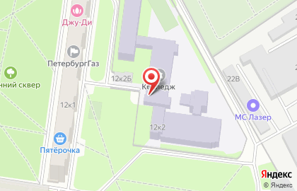 Малоохтинский колледж на Новочеркасском проспекте на карте