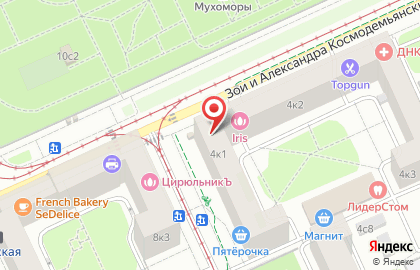 Автомат по продаже контактных линз Линзы тут на улице Зои и Александра Космодемьянских на карте
