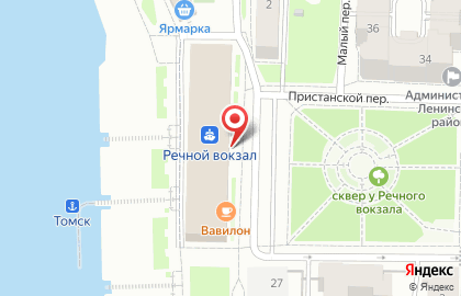 Речной вокзал, г. Томск на карте