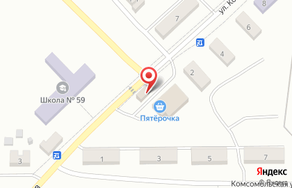 Магазин продуктов на улице Космонавтов на карте