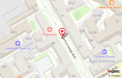 Общежитие, СПбГУ в Василеостровском районе на карте
