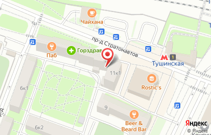 Уничтожение клопов в Тушино на карте