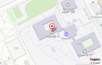Лицей №12 в Екатеринбурге на карте