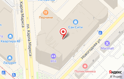 ТЦ Сан Сити в Новосибирске на карте