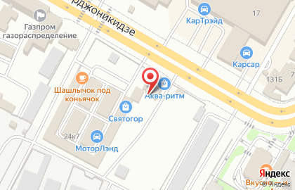 Шиномонтажная мастерская в Заводском районе на карте