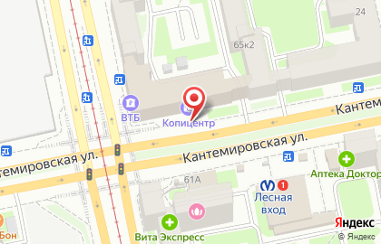 Строительная компания Красный апельсин на Кантемировской улице на карте