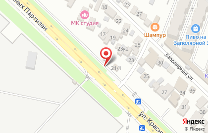 Кафе Маяк на улице Красных Партизан на карте
