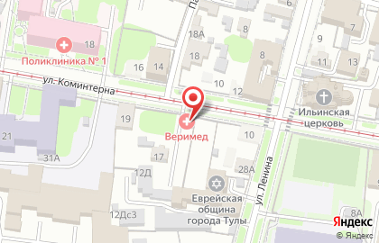 Наркологическая клиника Веримед на улице Коминтерна на карте