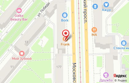 Стритфудбар Frank на Московском проспекте на карте