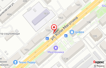 Киоск по продаже хлебобулочных изделий в Кургане на карте