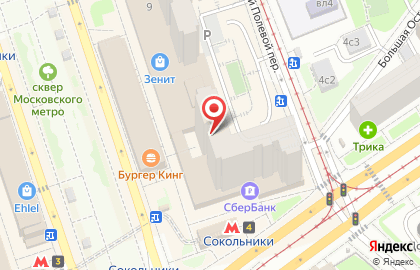 Ветеринарная аптека Дикси на Сокольнической площади на карте