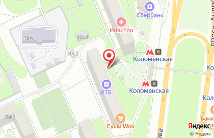 Супермаркет здорового питания ВкусВилл на проспекте Андропова на карте