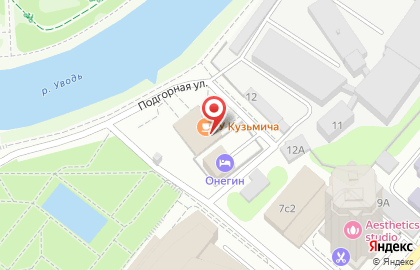 Ресторан У Кузьмича на Подгорной улице на карте