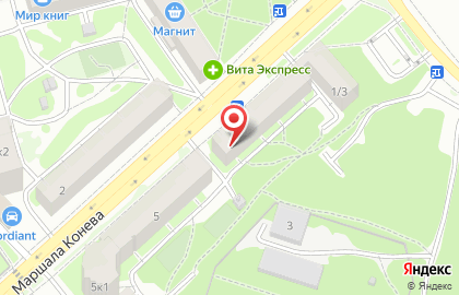 Торговая компания Окна Просто на улице Маршала Конева на карте
