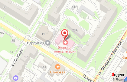 Женская консультация Родильный дом №1 на Пушкинской улице на карте
