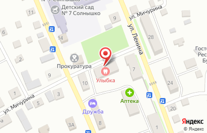 Продовольственный магазин Виктория на улице Мичурина на карте