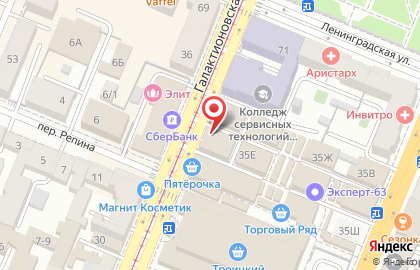 Магазин ЧестномясО на Галактионовской улице на карте
