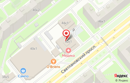 Банк втб Северо-запад на Светлановском проспекте на карте
