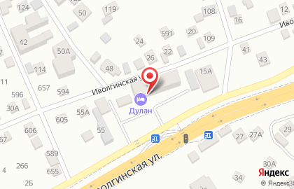 Гостиница Дулан в Советском районе на карте