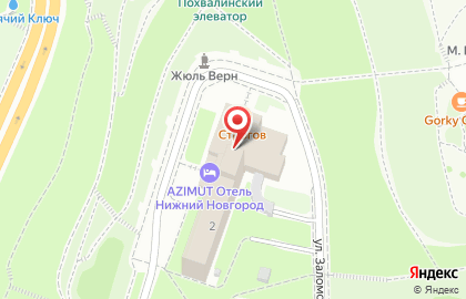 Кафе в отеле AZIMUT на улице Заломова на карте