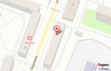 Центральная детская библиотека города Мурманска на улице Баумана на карте