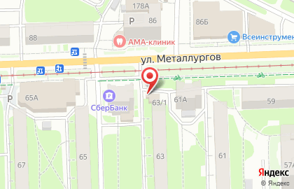 Магазин продуктов, ООО Виктория на улице Металлургов на карте