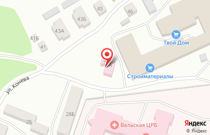Аптечный пункт на улице Конева на карте