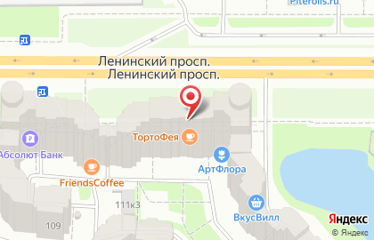 Настоящее Содружество на проспекте Ветеранов на карте